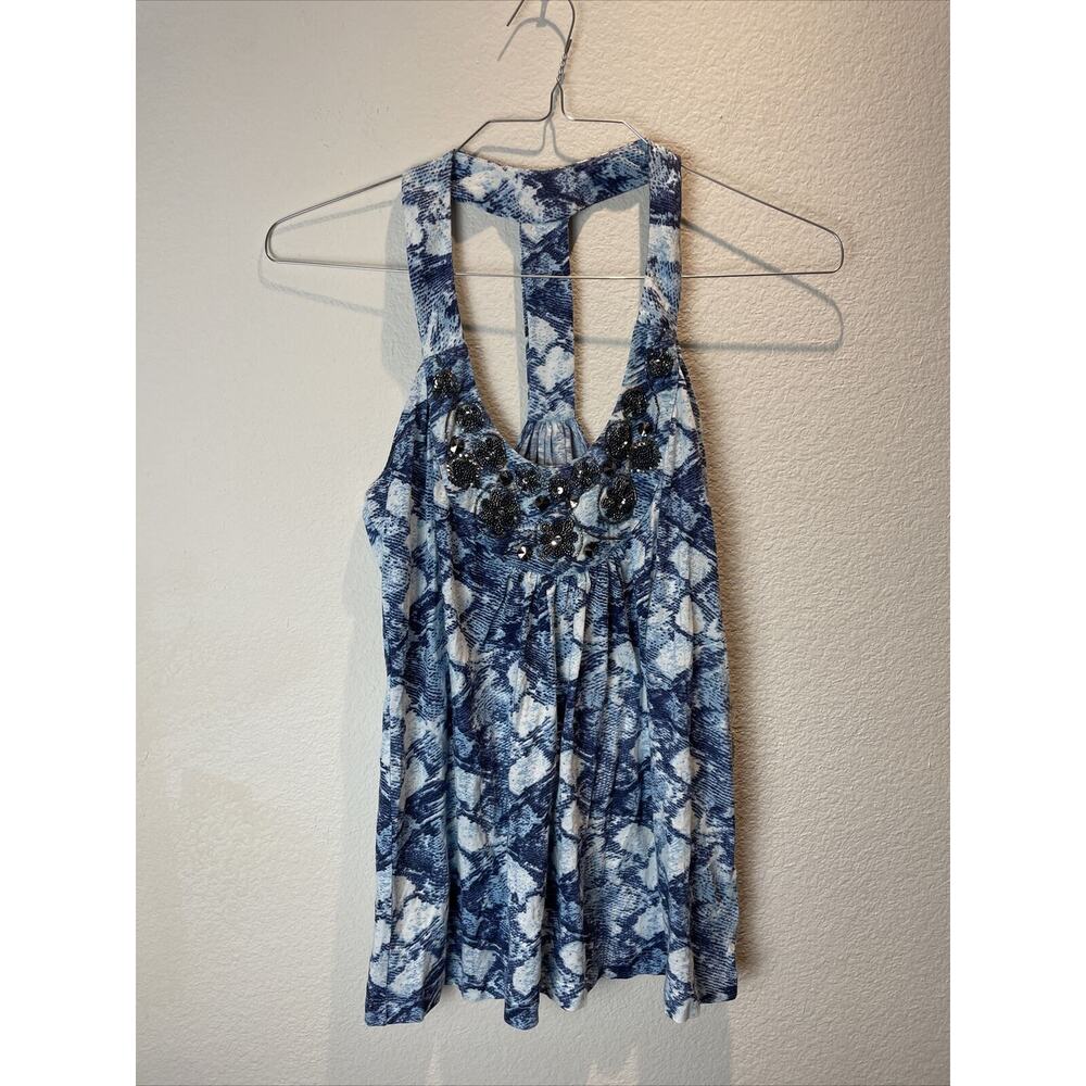 Andrew Charles, Blue Sequin Tank, Size Small, nwt